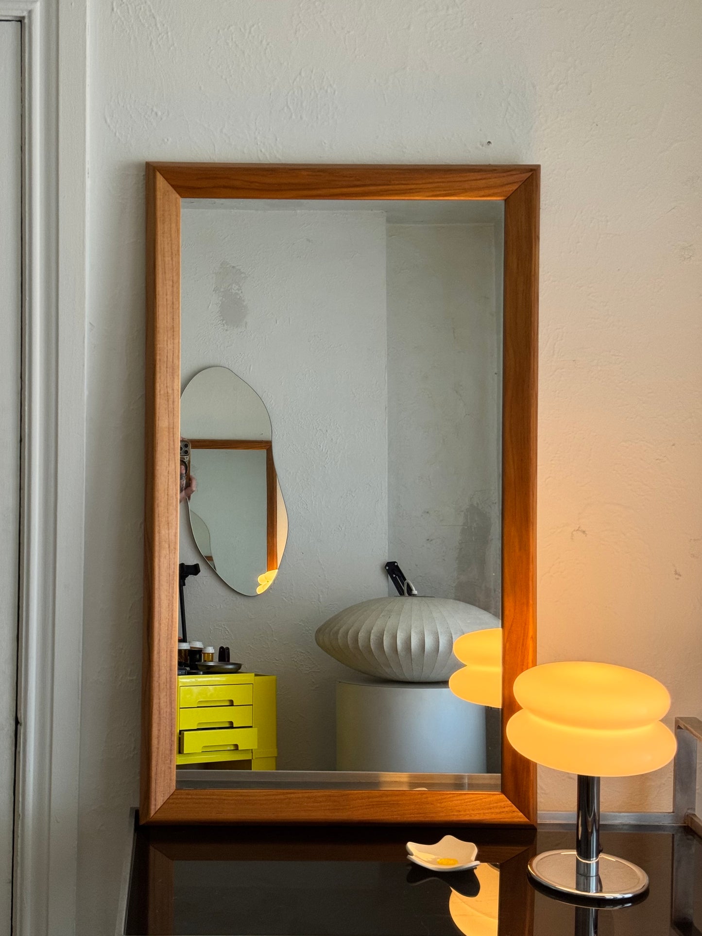 1970s Solid Teak Mirror by Nils Jonsson for Tørring Möbelfabrik Denmark