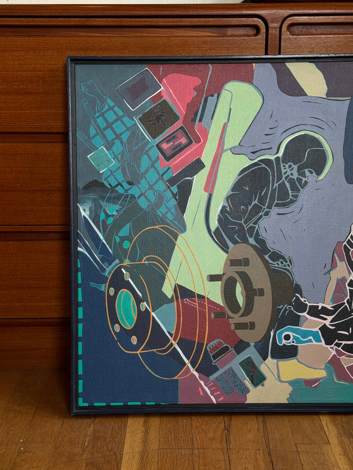 1994 Acrylic on Canvas Painting by Chris Link
