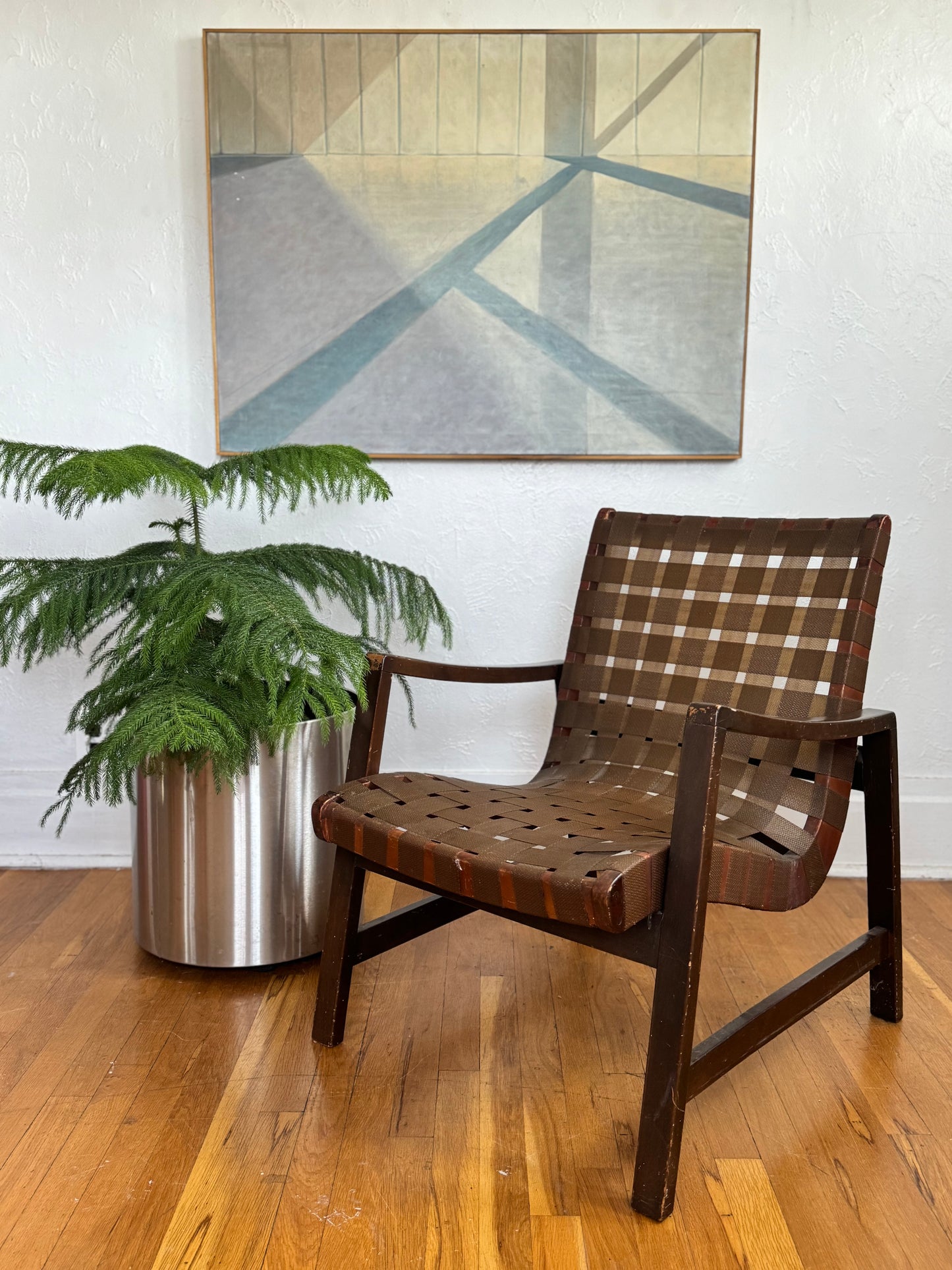 1940s Jens Risom Parachute Strap Lounge Chair