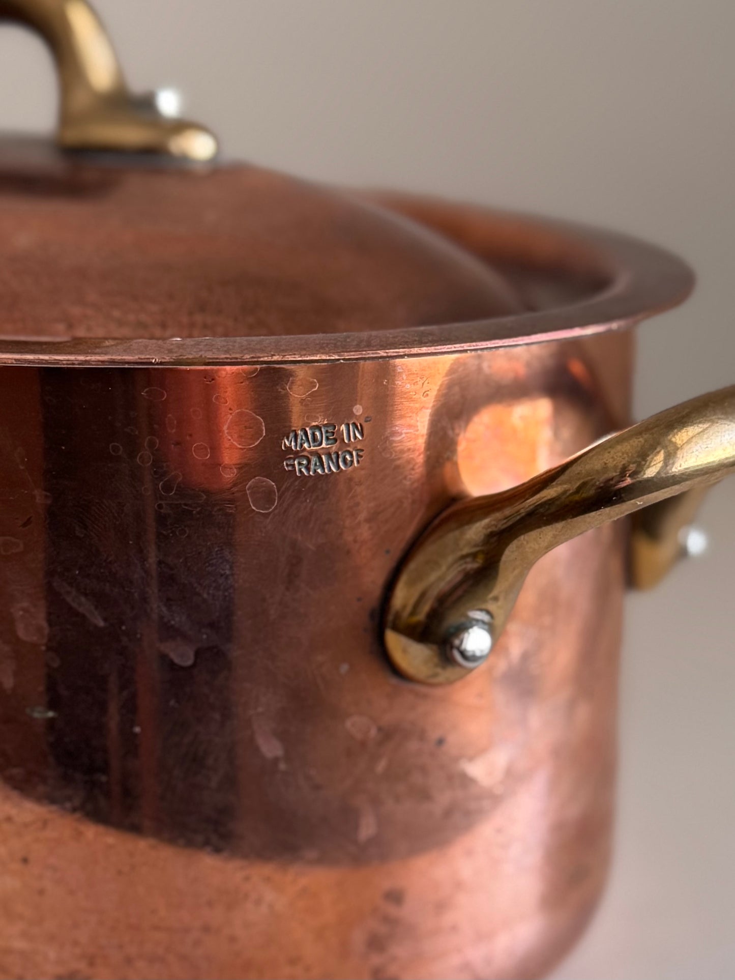 French Copper Stock Pot