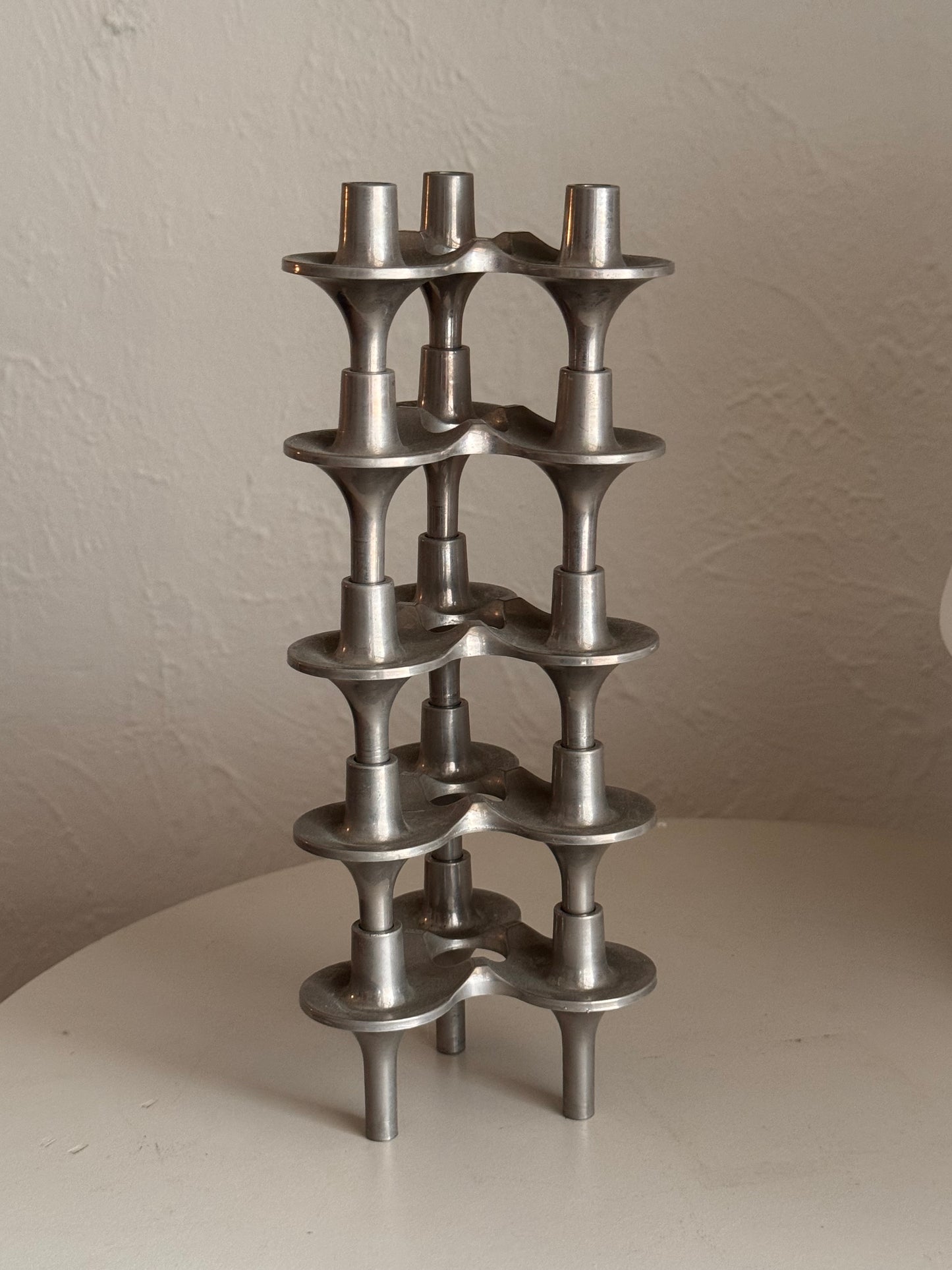 1960s Fritz Nagel and Caesar Stoffi for BMF (Bayerische Metall Fabrik) Modular Candle Holders
