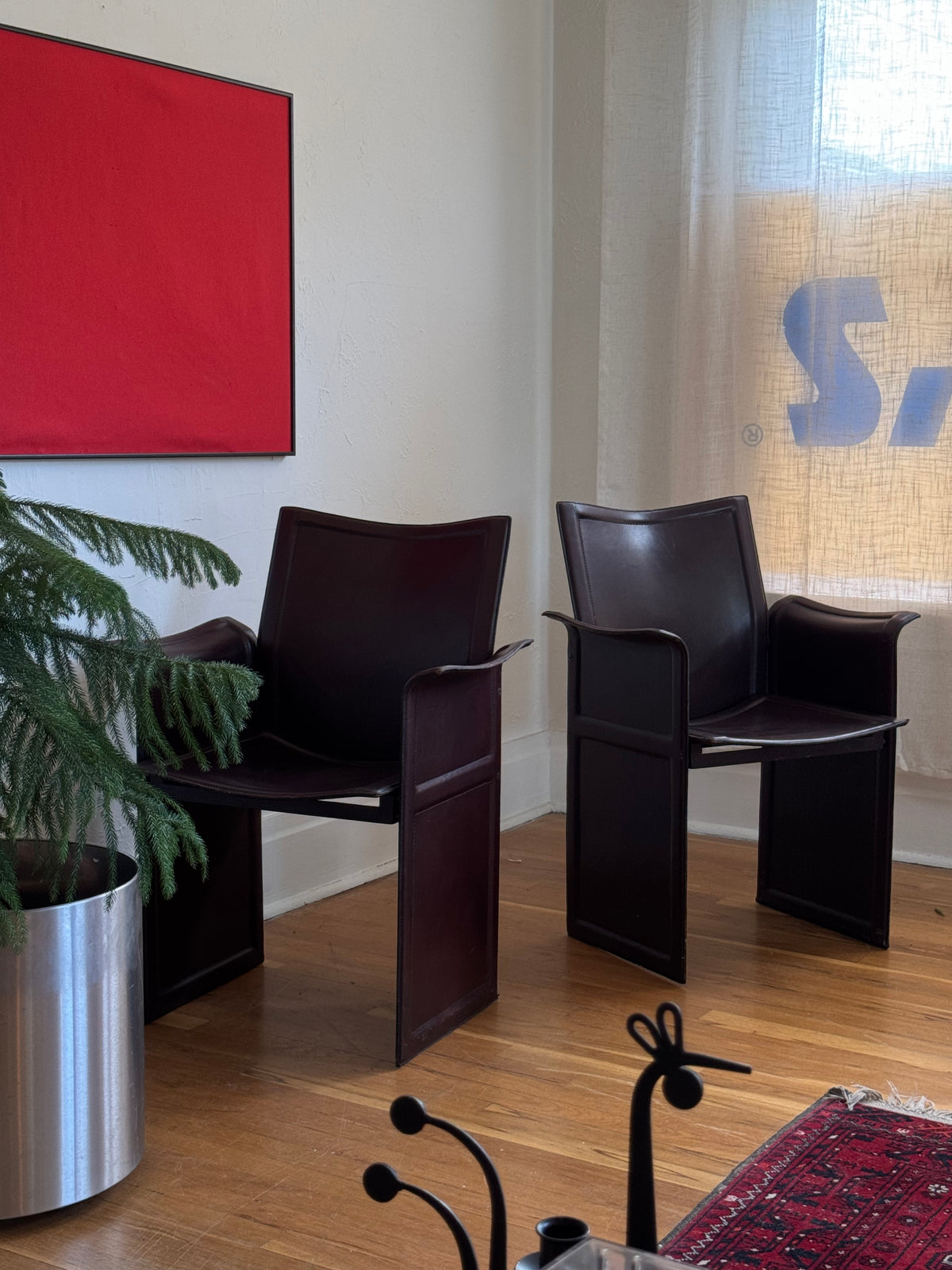 "Korium" Armchairs designed by Tito Agnoli for Matteograssi, 1979.