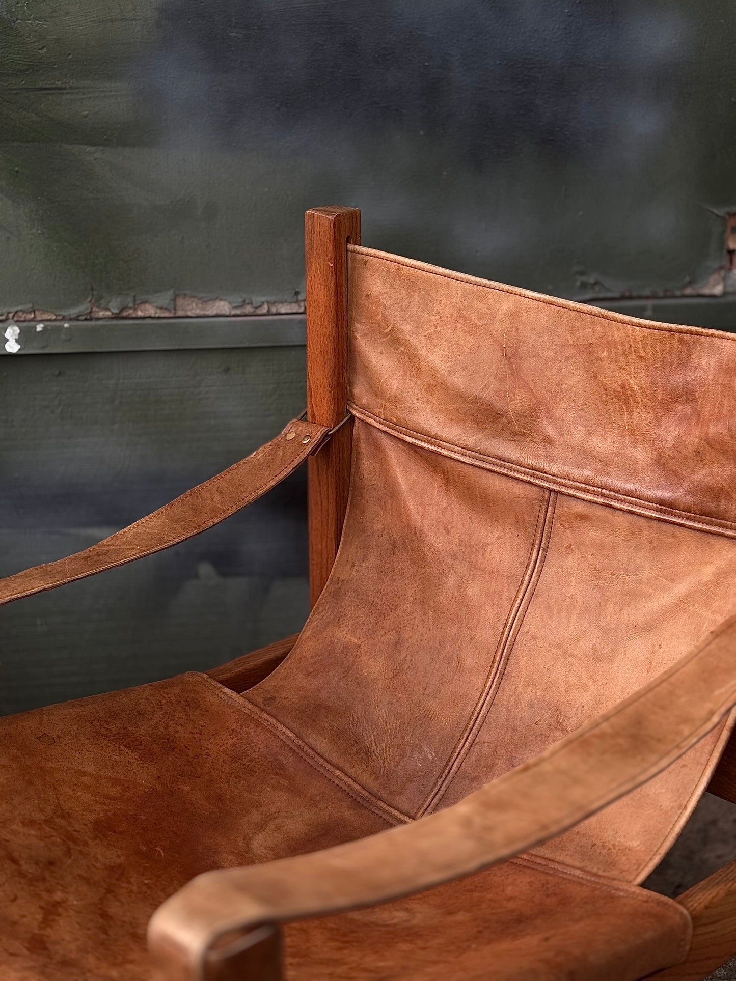 1950s Leather Sling Lounge Chairs