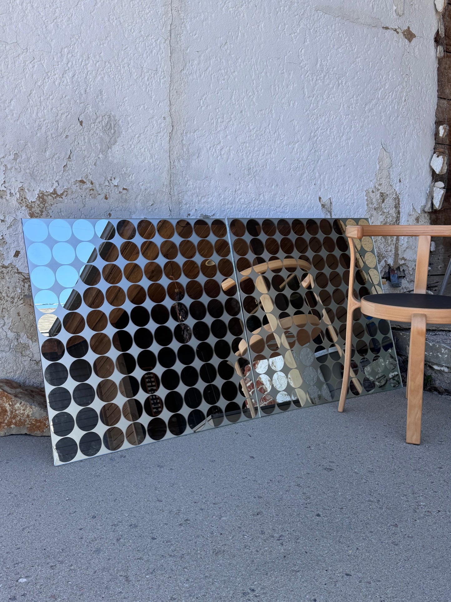 1970s Circle Mirrors by BDI USA