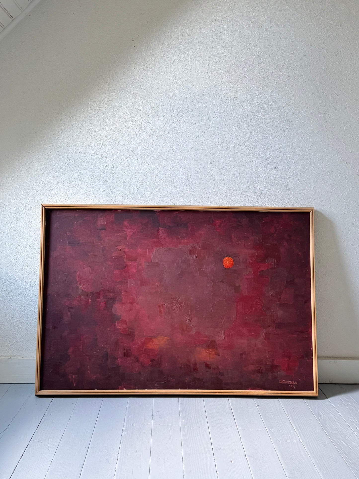 Original Oil Painting in hardwood frame. Signed H. Kaufman, 1999.