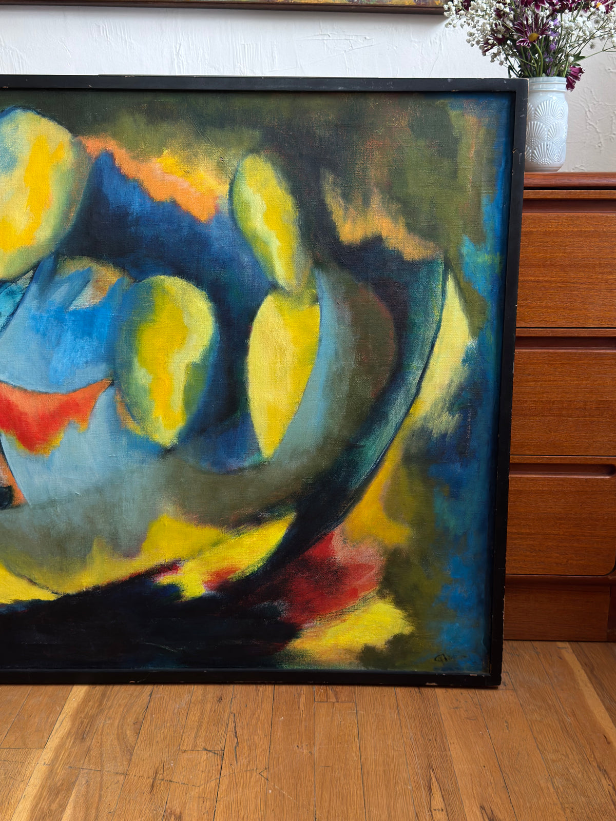Original 1950s-1960s Abstract Oil Painting