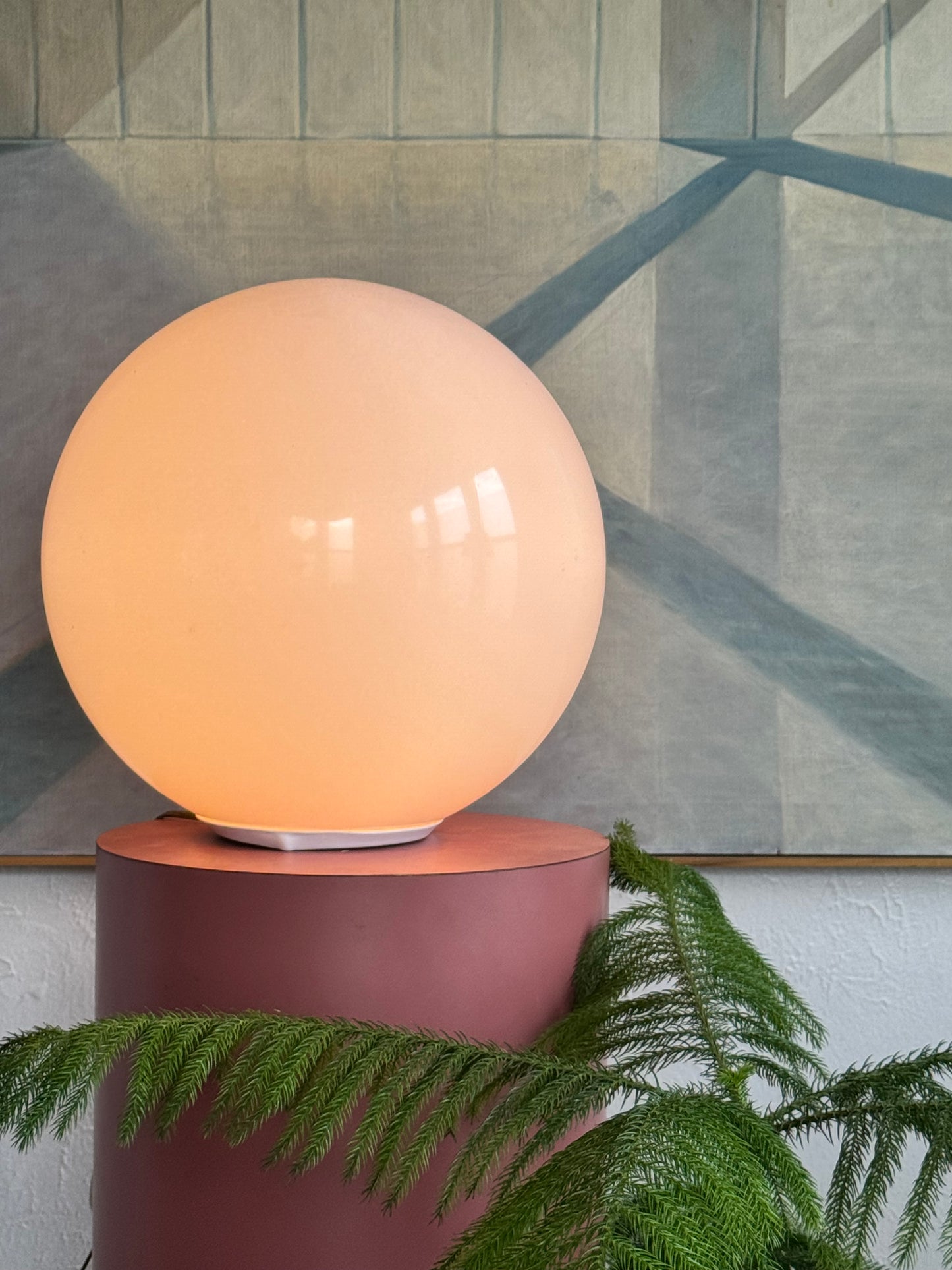 1970s Acrylic Orb Table Lamp