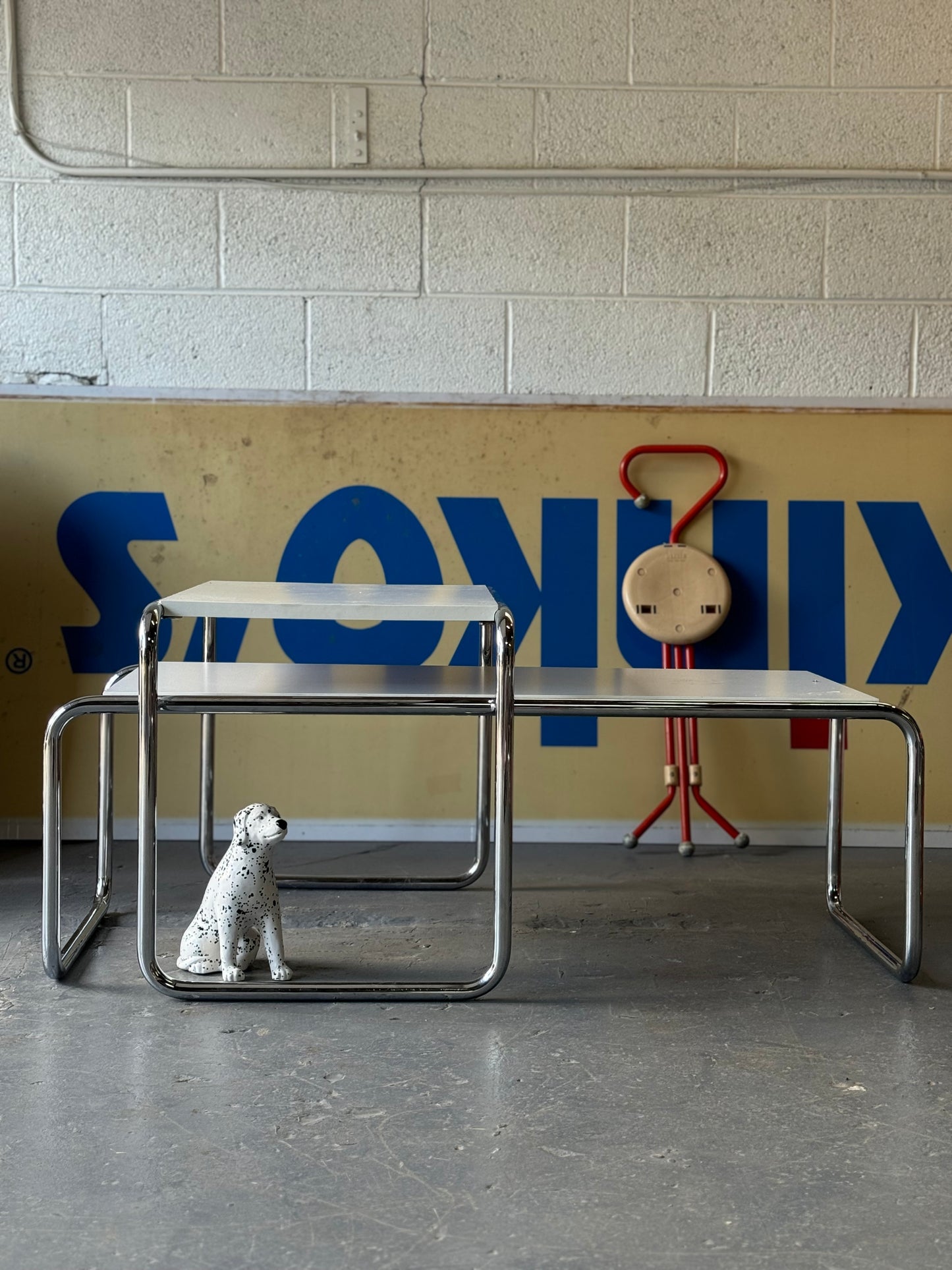 Marcel Breuer Bauhaus “Laccio Sofa Table” & Side Table