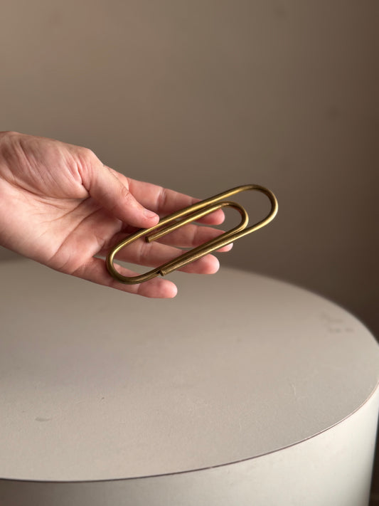 Large Brass Paperclip