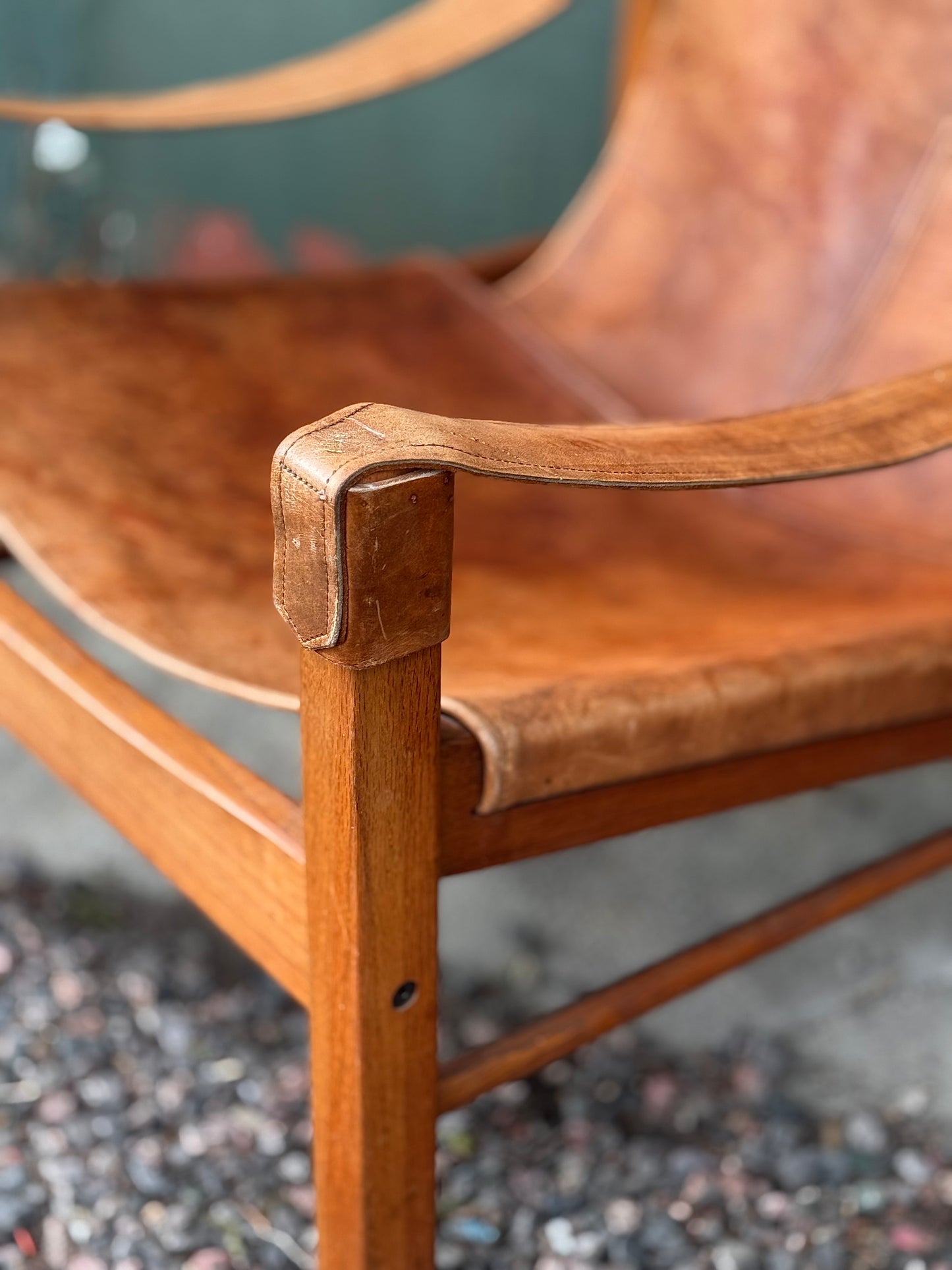 1950s Leather Sling Lounge Chairs