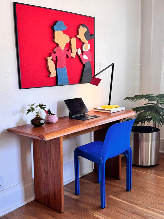 1970s Solid Teak Console/Desk