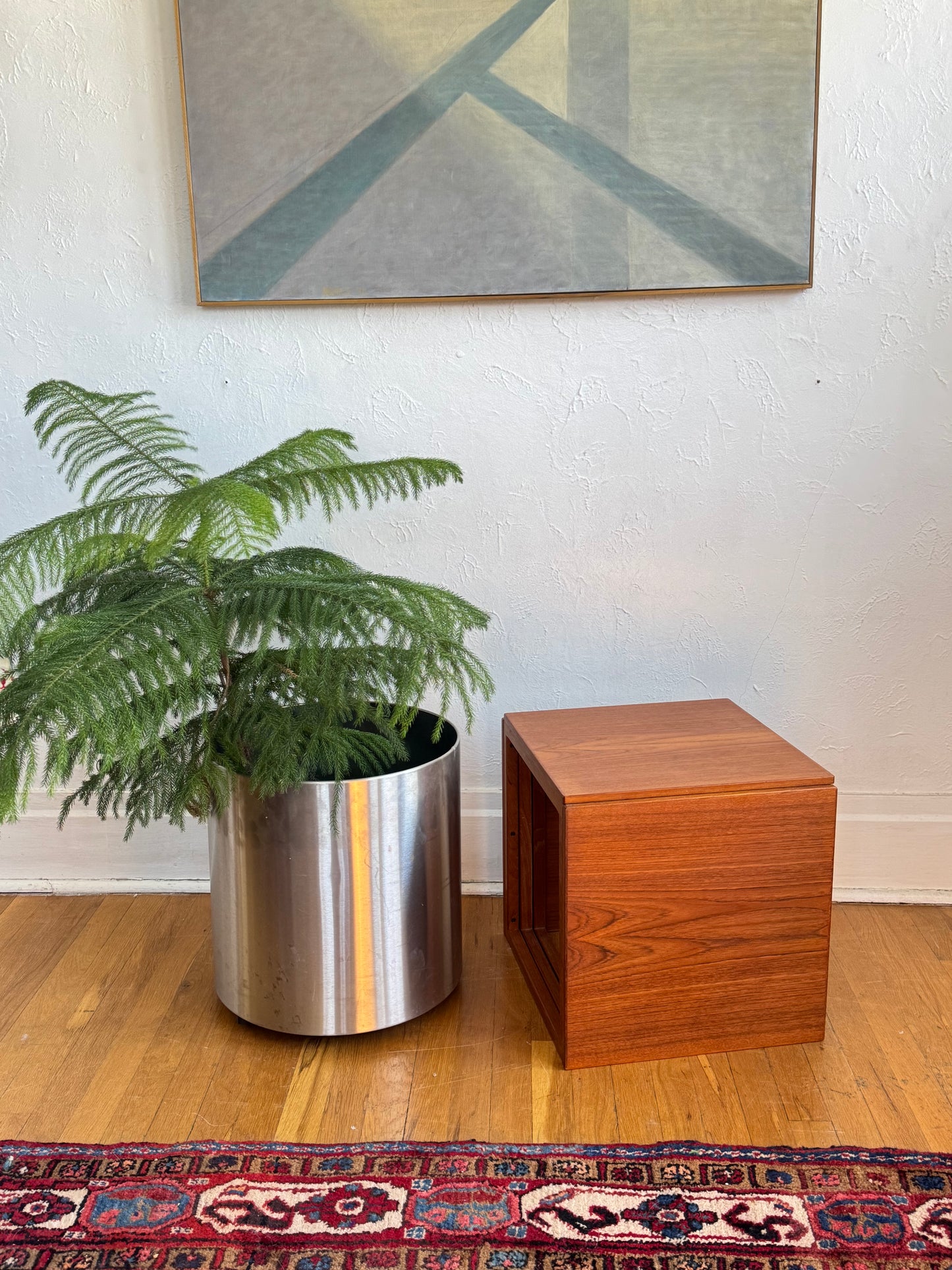 1960s Solid Teak Kai Kristiansen for Vildbjerg Mobelfabrik Cube Side Table Nesting Set of 3