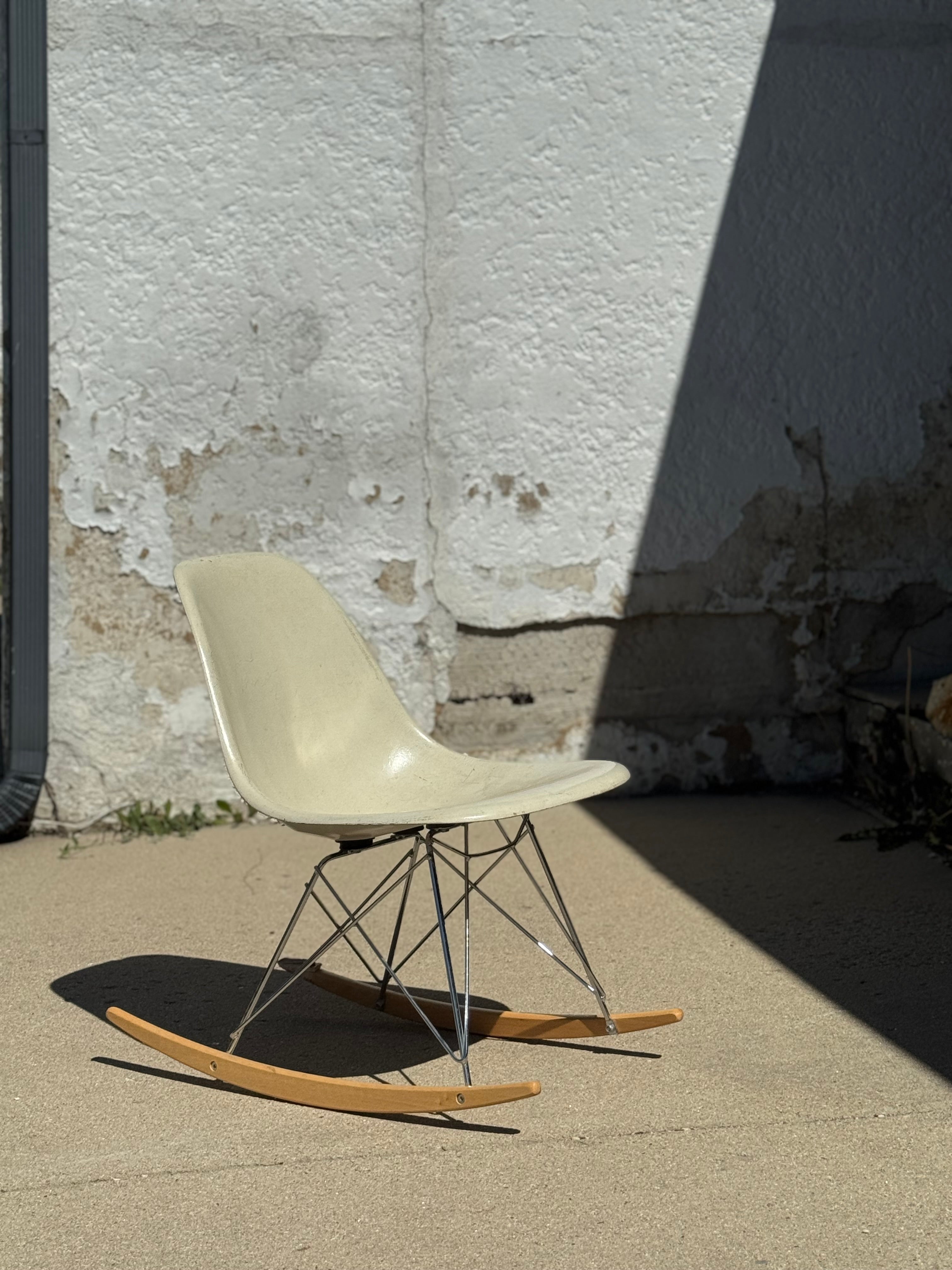 Charles and Ray Eames for Herman Miller Molded Fiberglass Rocking Chai ...
