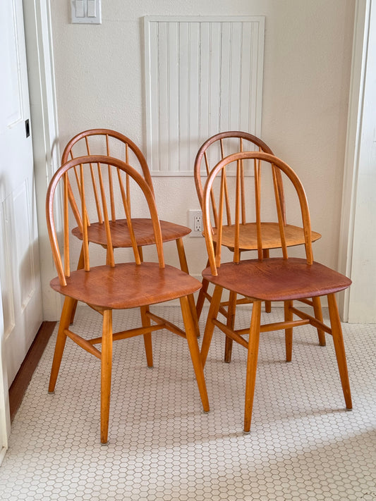 Swedish “Fanett” Teak Chairs by Edsby Verken