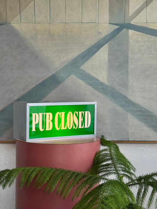 Vintage Pub Closed/Open Light Box Lamp