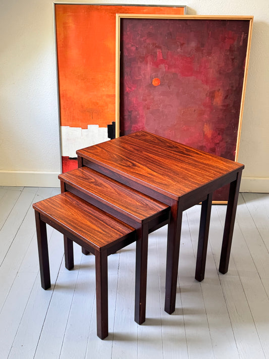 (ATX) 1970s Danish Rosewood Nesting Tables