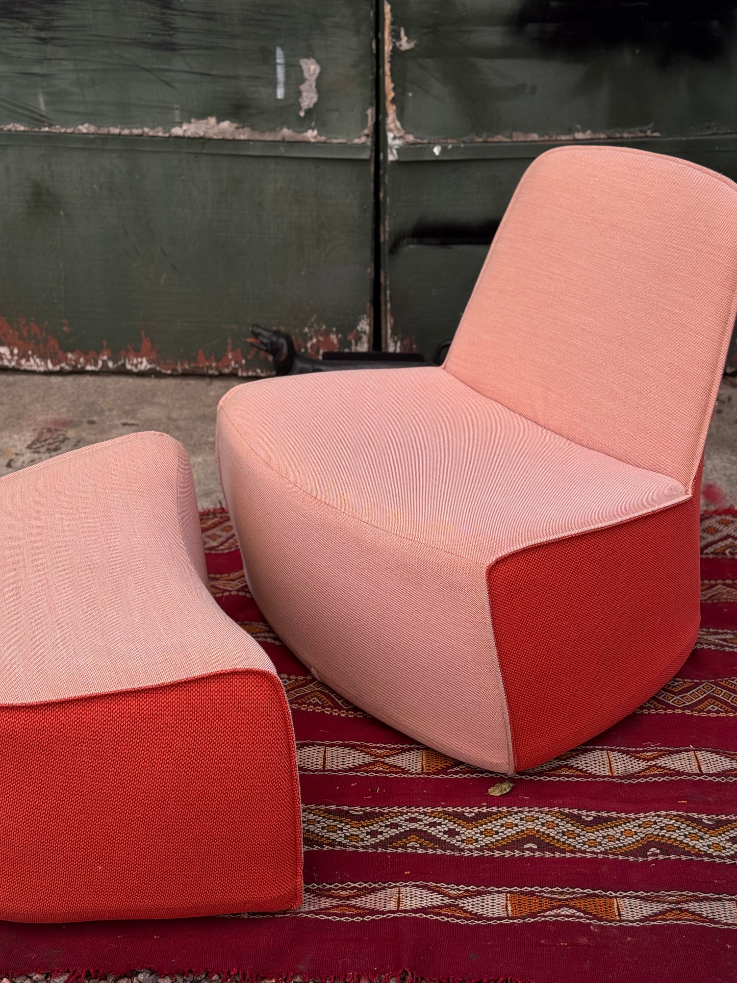 Contemporary “Breck” Lounge and Ottoman by Hightower