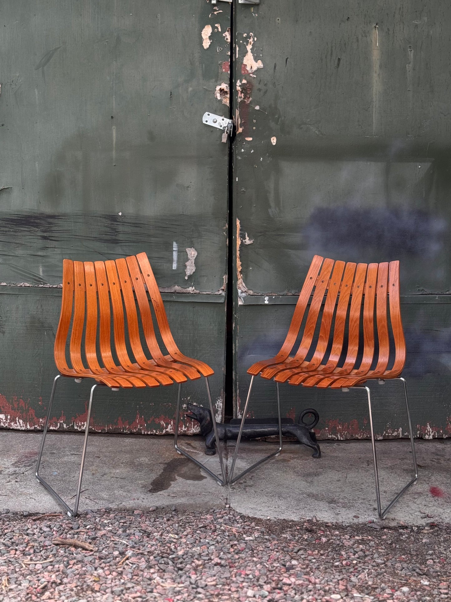 “Scandia” Slat Chairs by Hans Brattrud for Hove Møbler