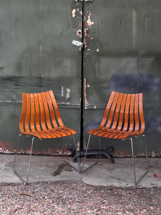 “Scandia” Slat Chairs by Hans Brattrud for Hove Møbler