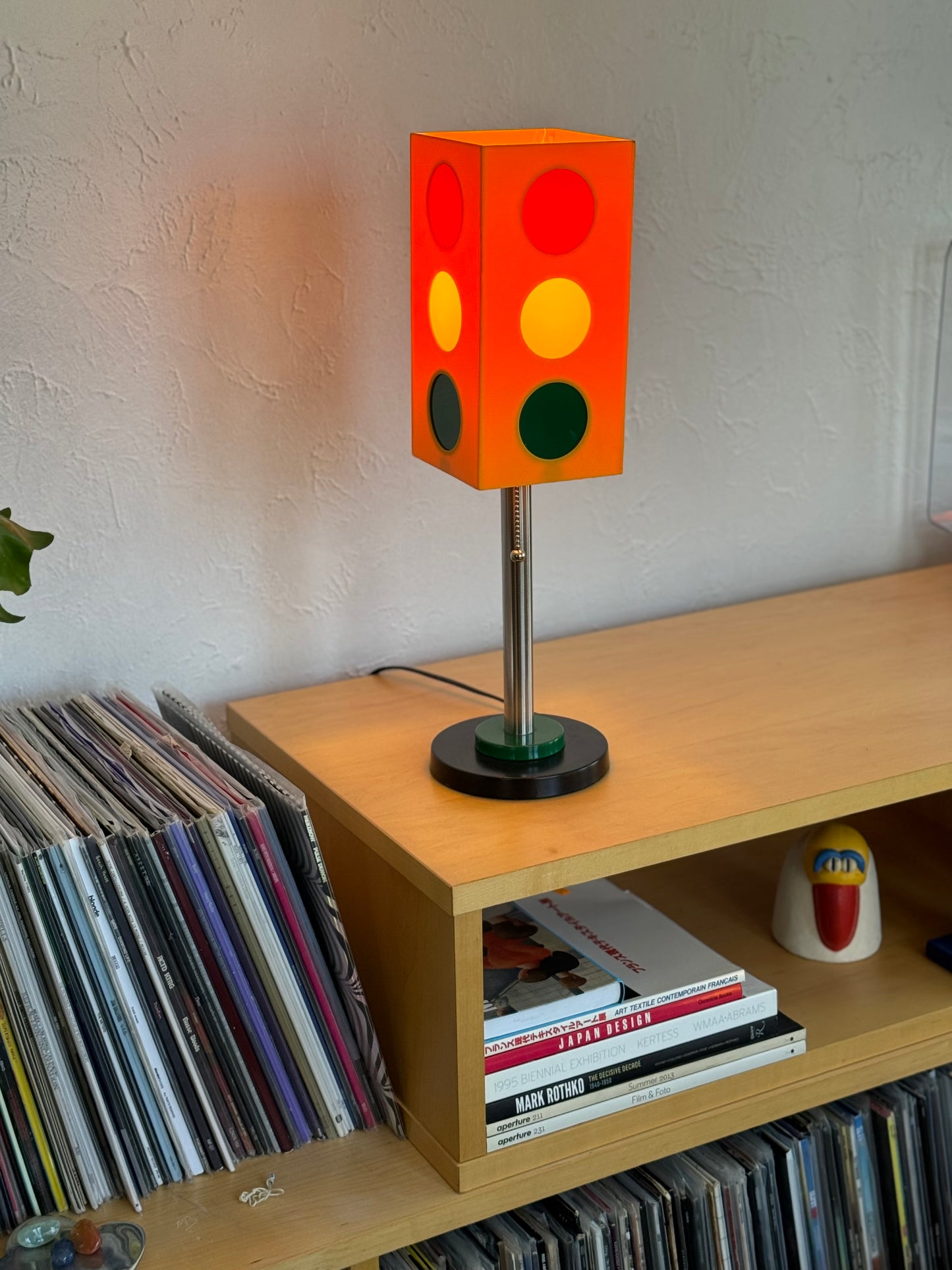 Vintage lucite traffic light lamp