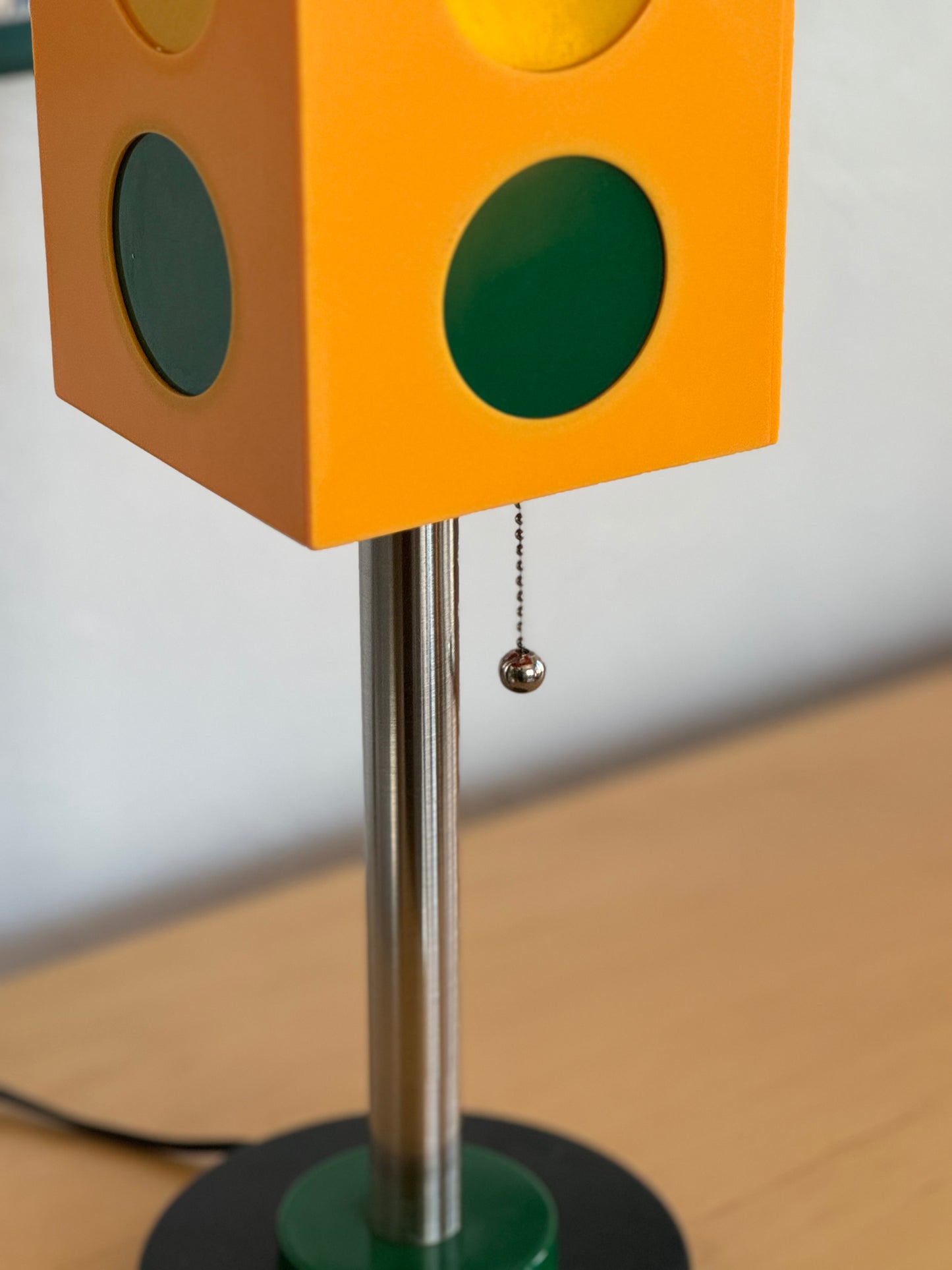 Vintage lucite traffic light lamp