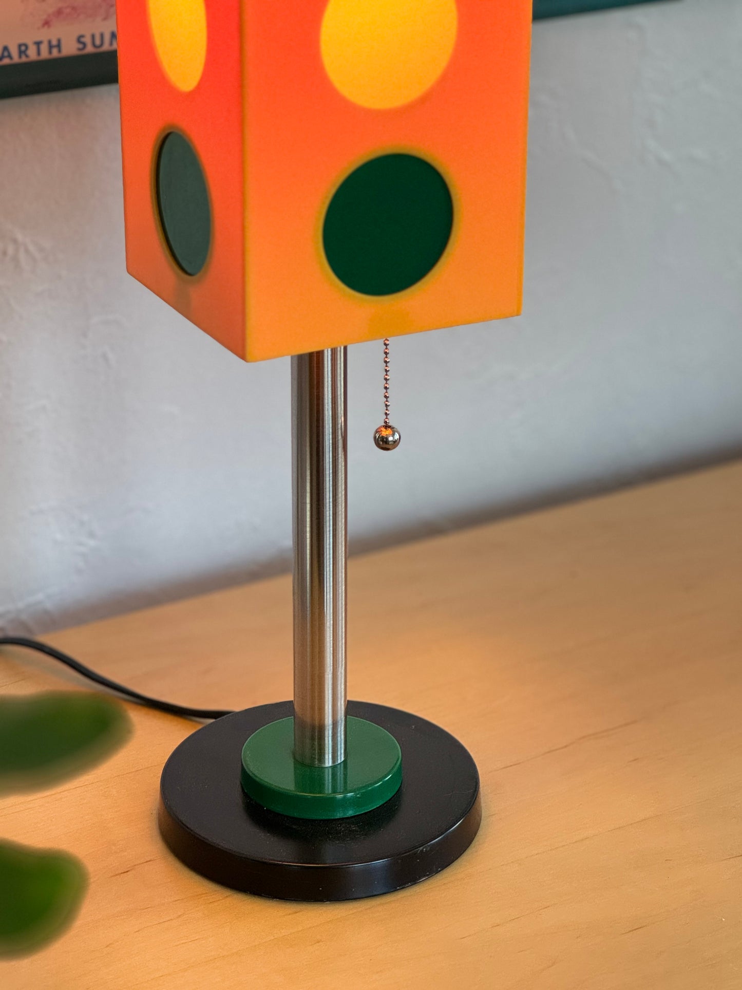 Vintage lucite traffic light lamp