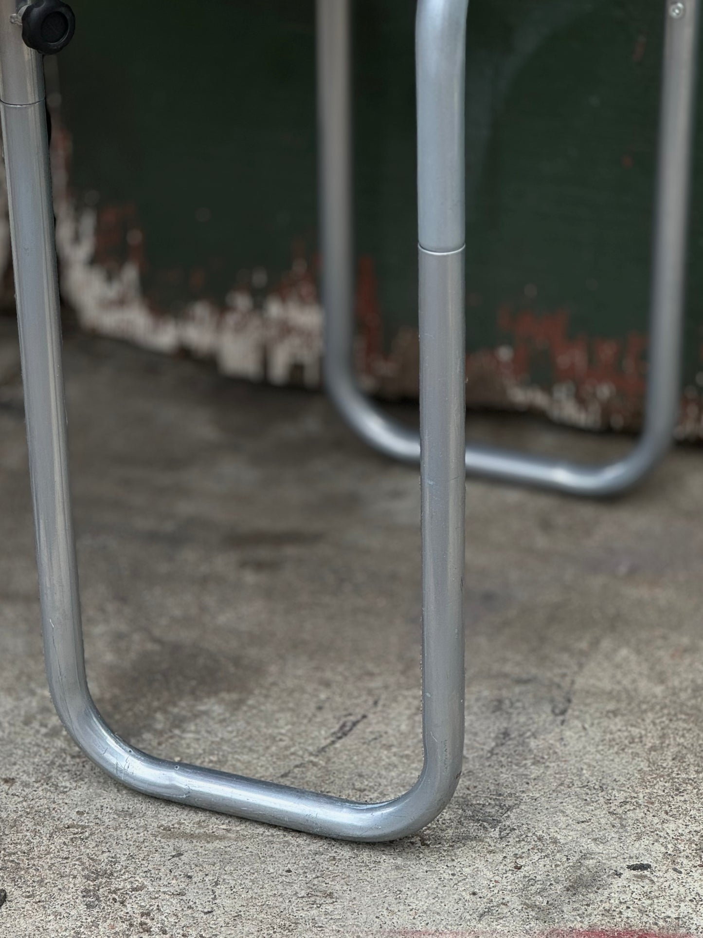 Art deco style tubular chrome modular desk