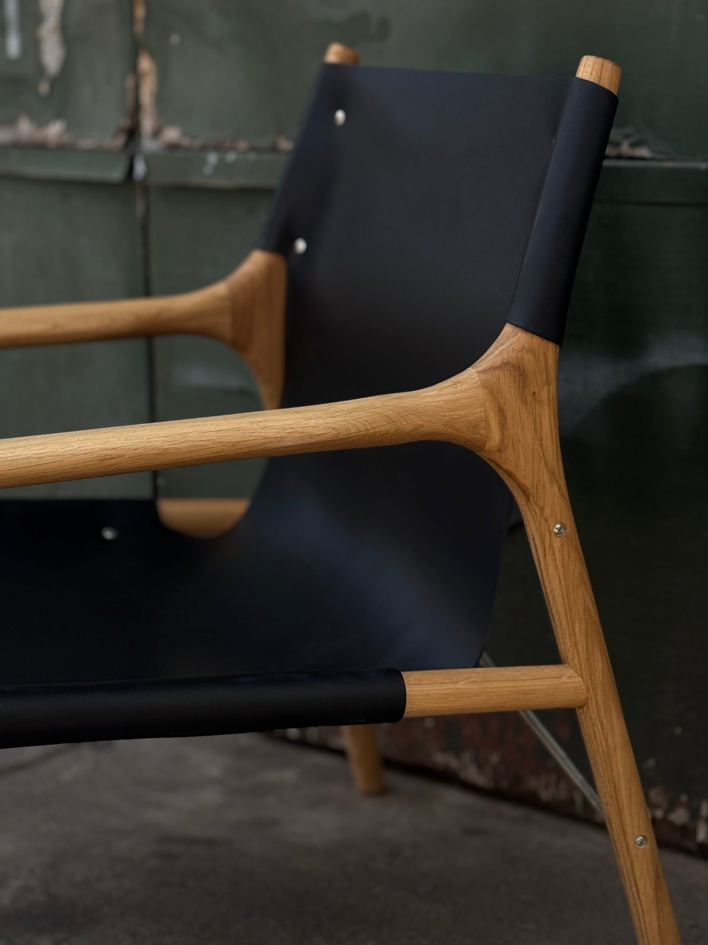 Contemporary Danish leather sling “Soul” lounge chair by Bolia