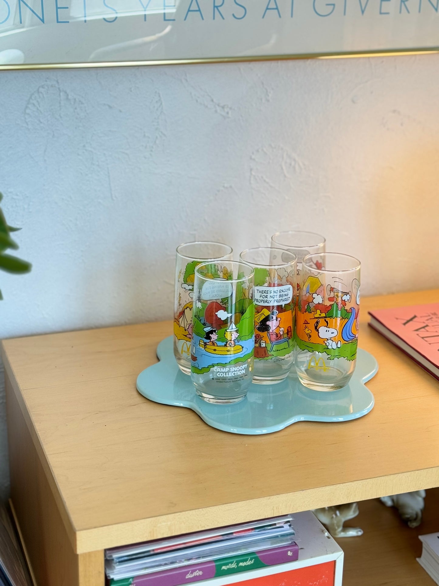 McDonald's, Peanuts mid-century Camp Snoopy drinking glass set