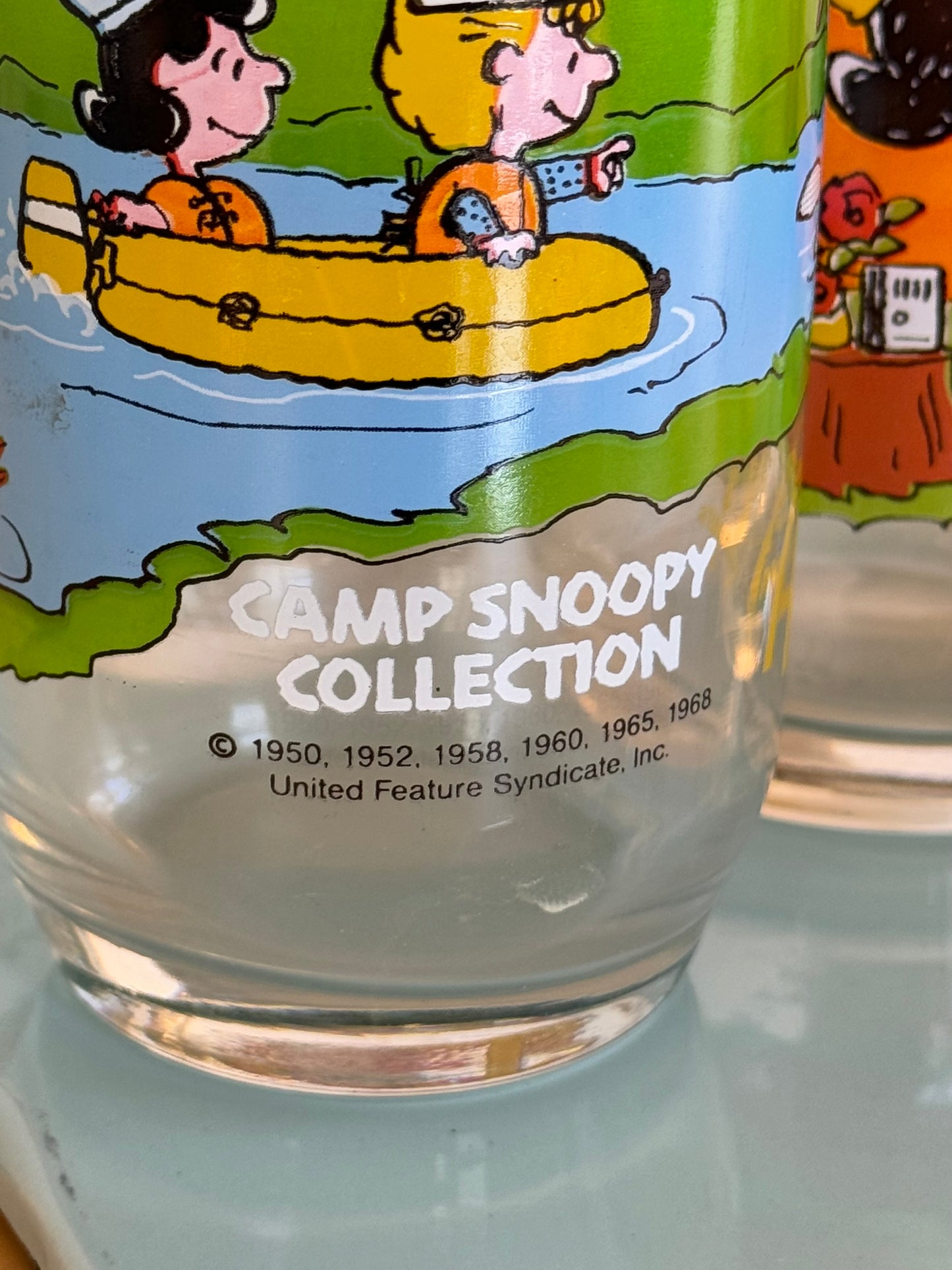 McDonald's, Peanuts mid-century Camp Snoopy drinking glass set