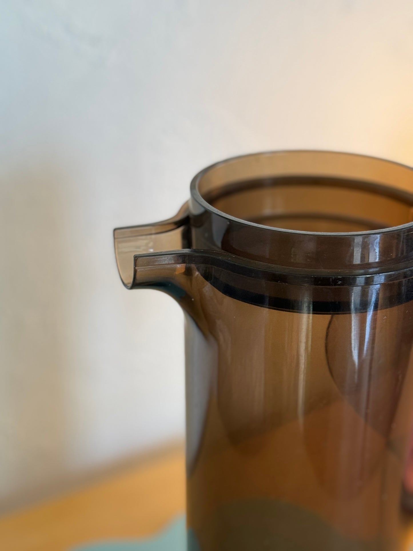 Dansk Designs translucent brown MCM plastic pitcher by Gunnar Cyrén