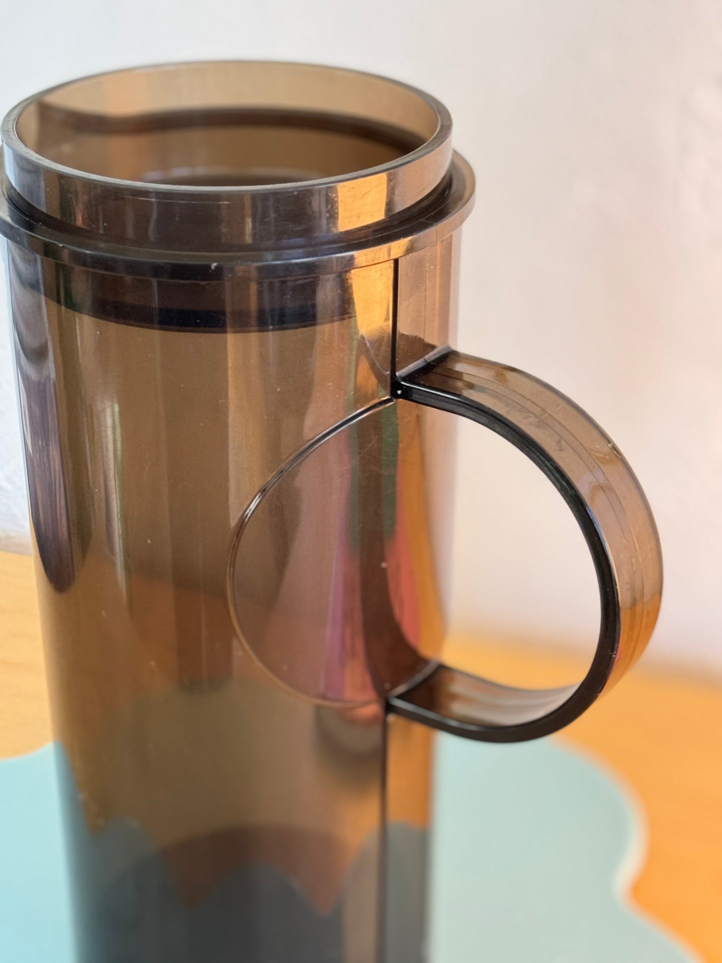 Dansk Designs translucent brown MCM plastic pitcher by Gunnar Cyrén