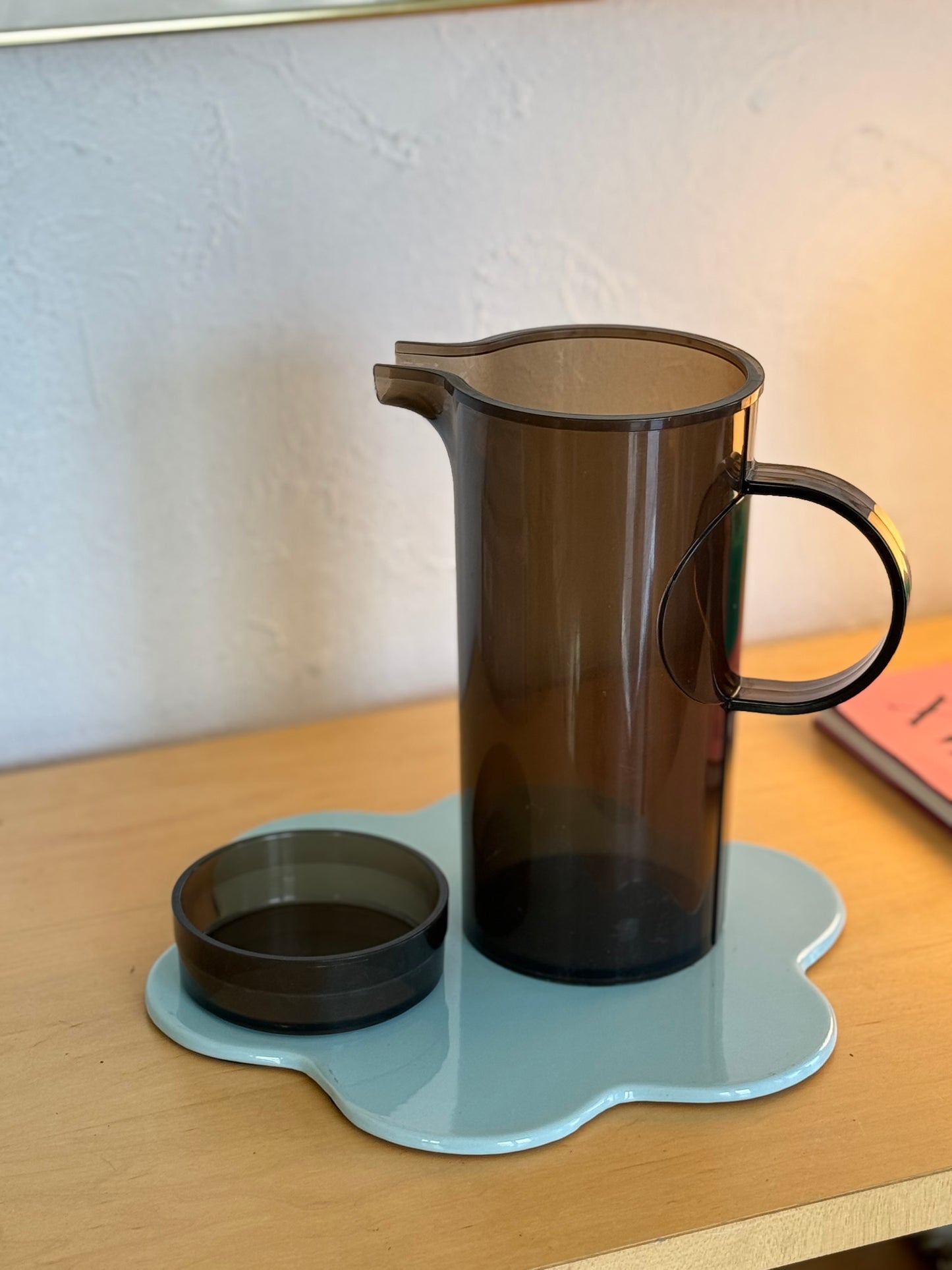 Dansk Designs translucent brown MCM plastic pitcher by Gunnar Cyrén