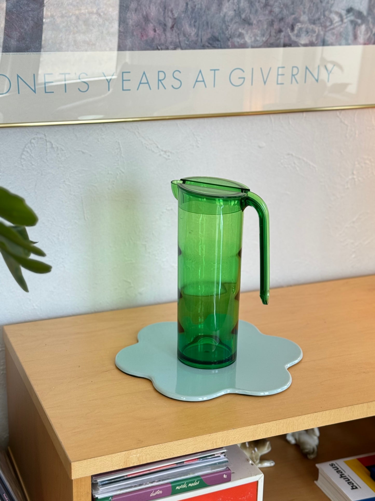 Mid-century green acrylic pitcher