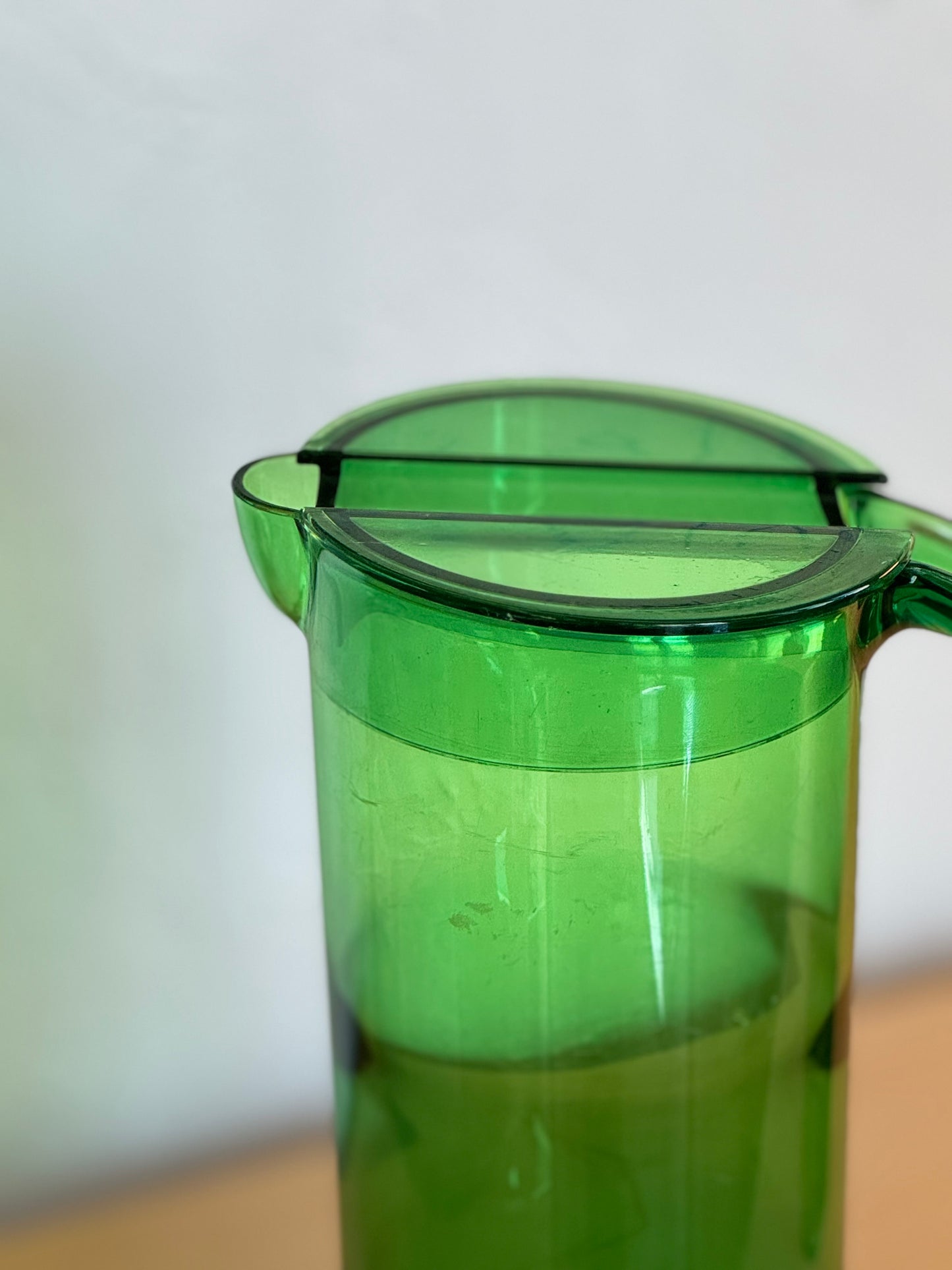 Mid-century green acrylic pitcher