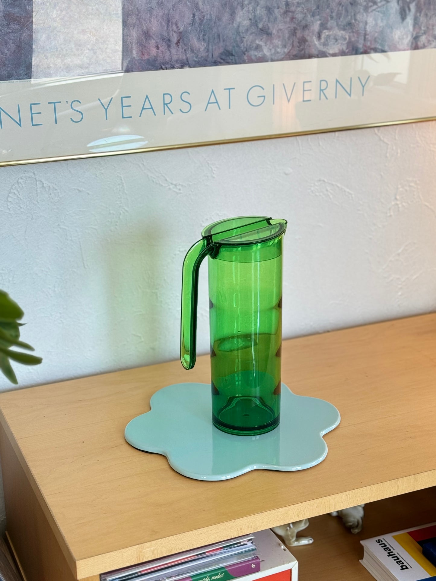 Mid-century green acrylic pitcher