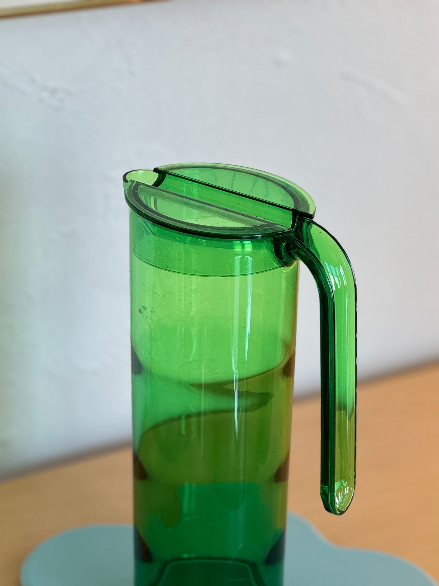 Mid-century green acrylic pitcher