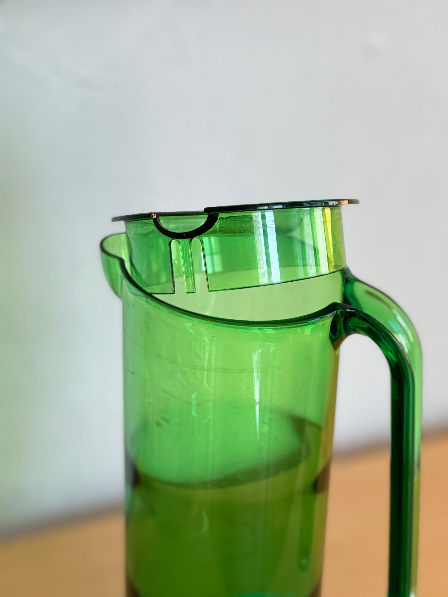 Mid-century green acrylic pitcher