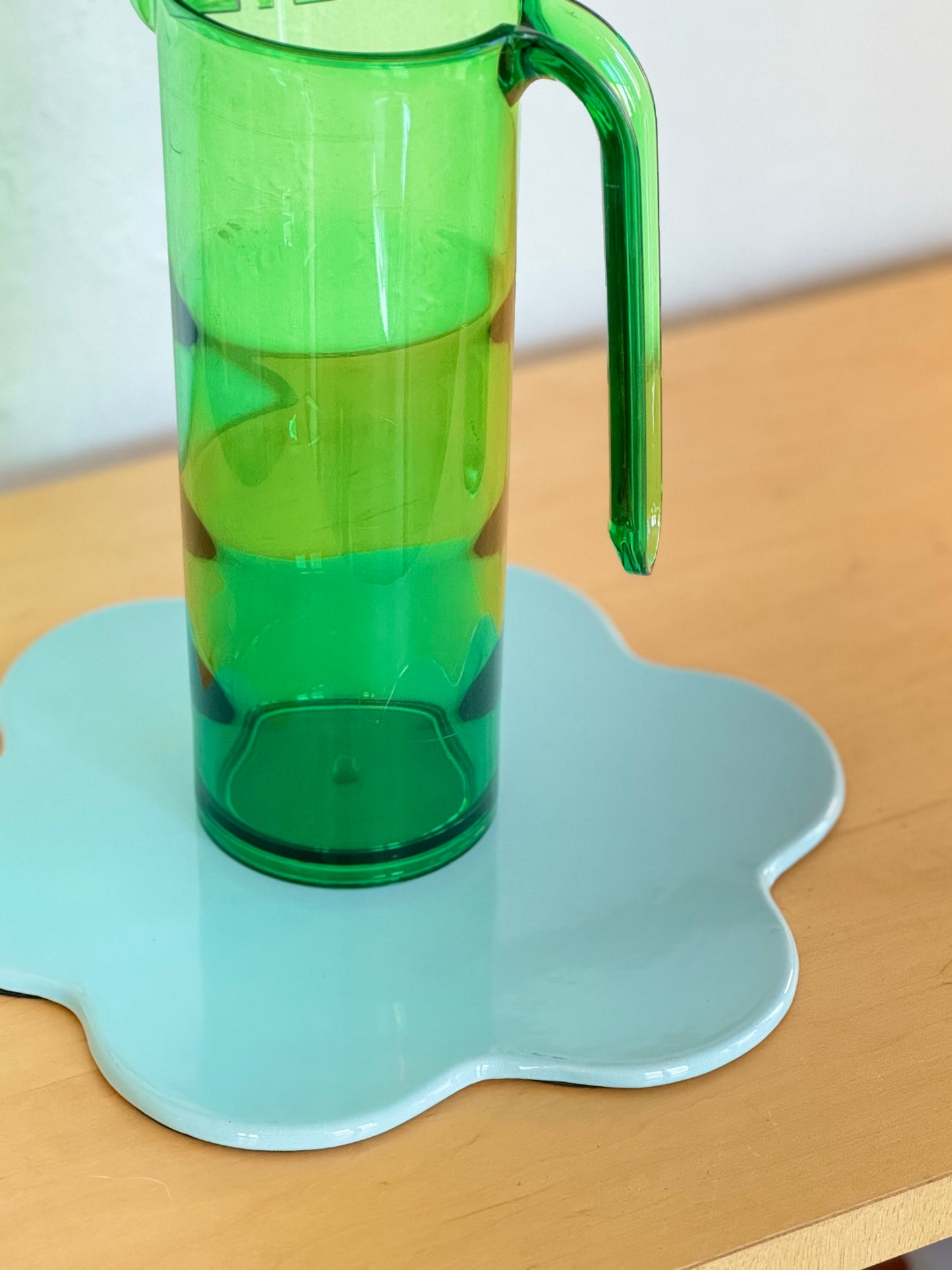 Mid-century green acrylic pitcher