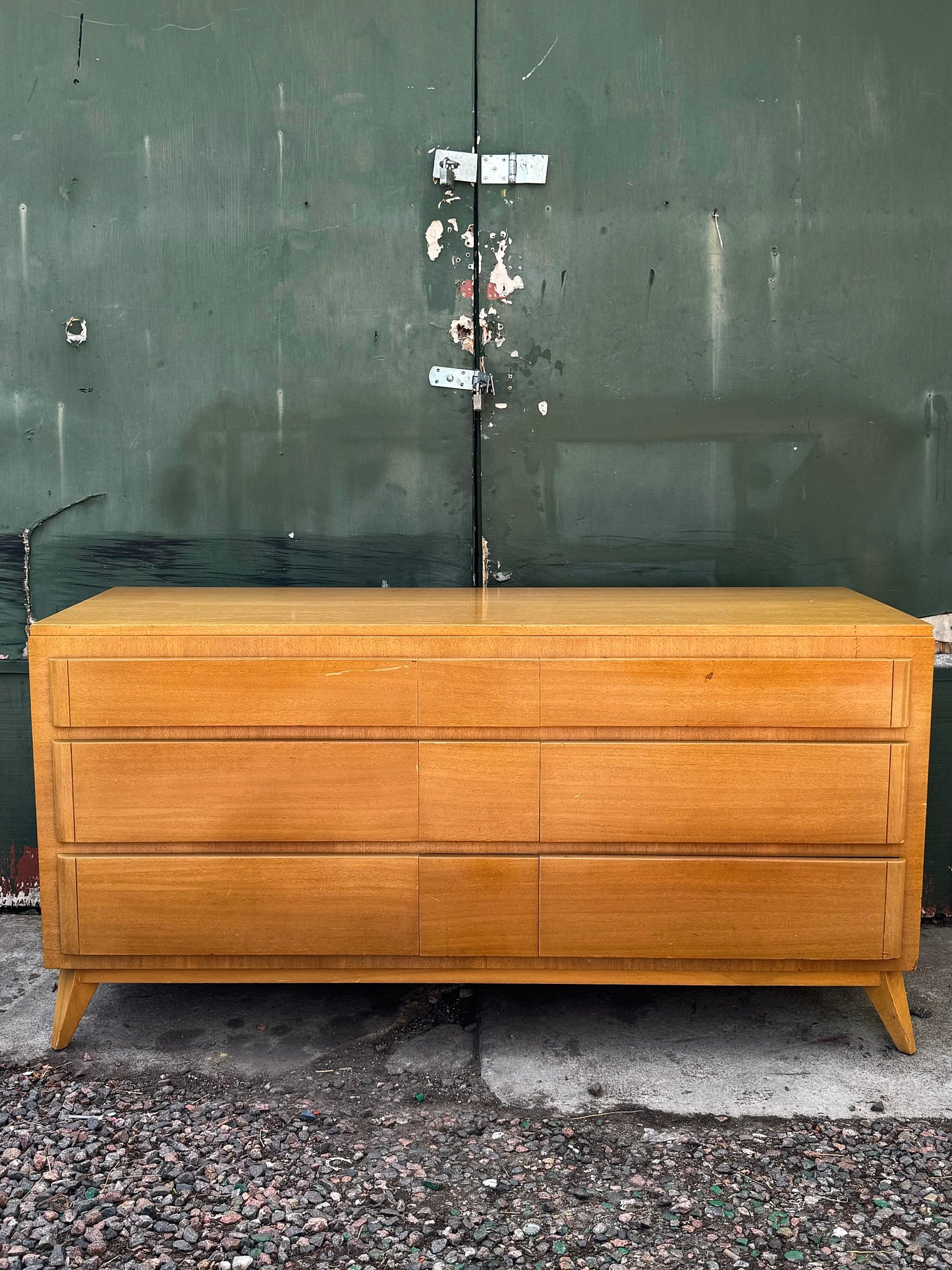 Solid blonde mahogany midcentury Rway dresser, 1960s