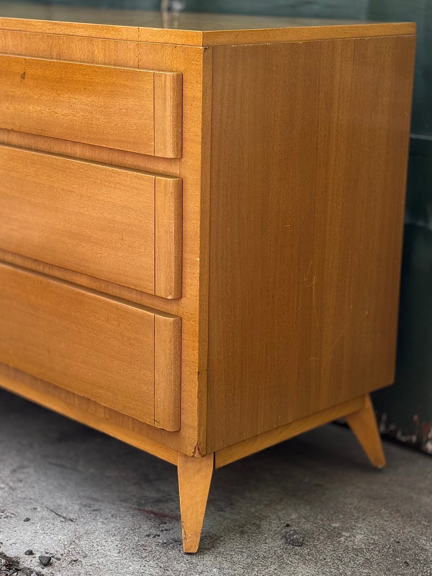 Solid blonde mahogany midcentury Rway dresser, 1960s