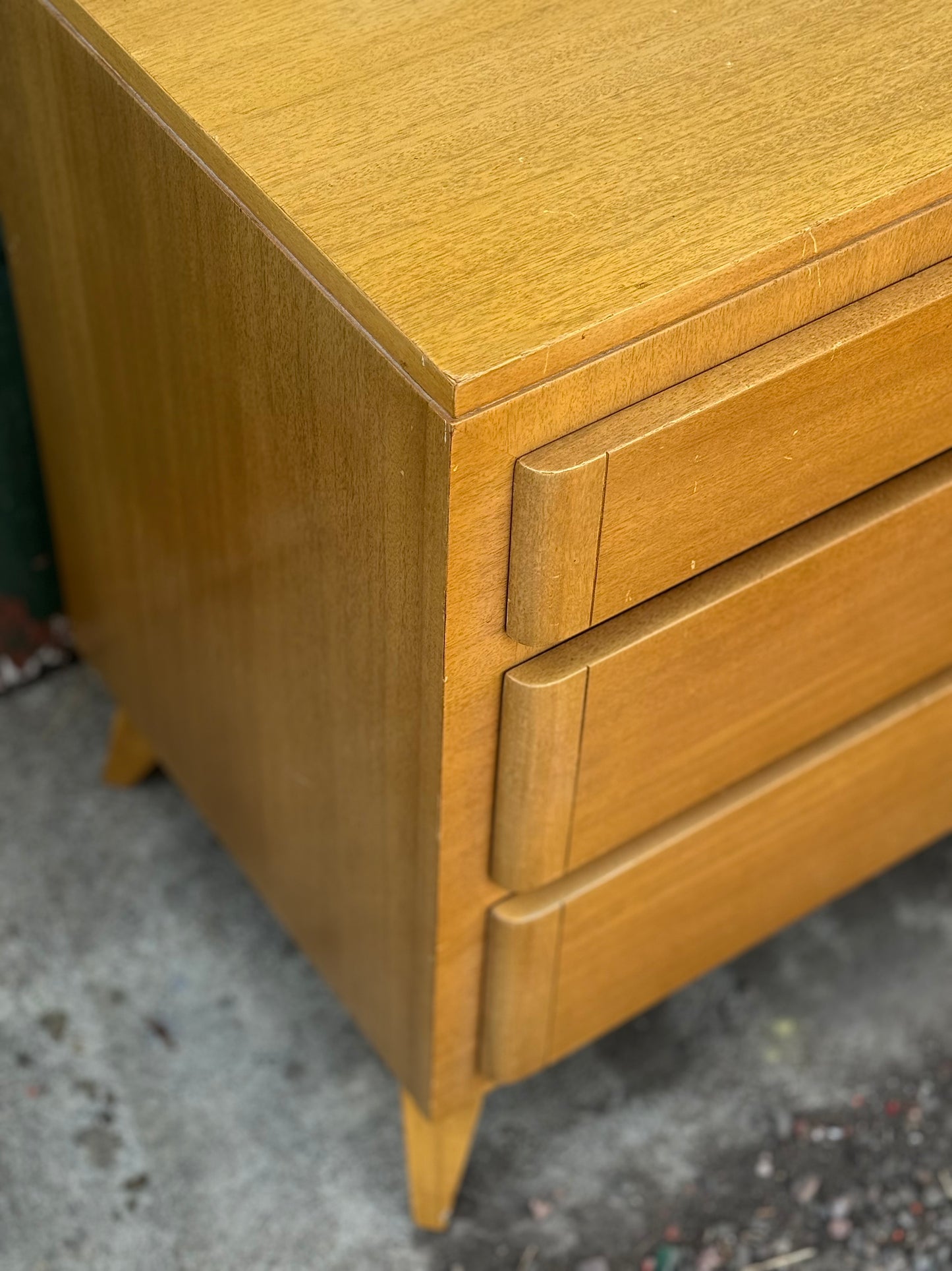 Solid blonde mahogany midcentury Rway dresser, 1960s