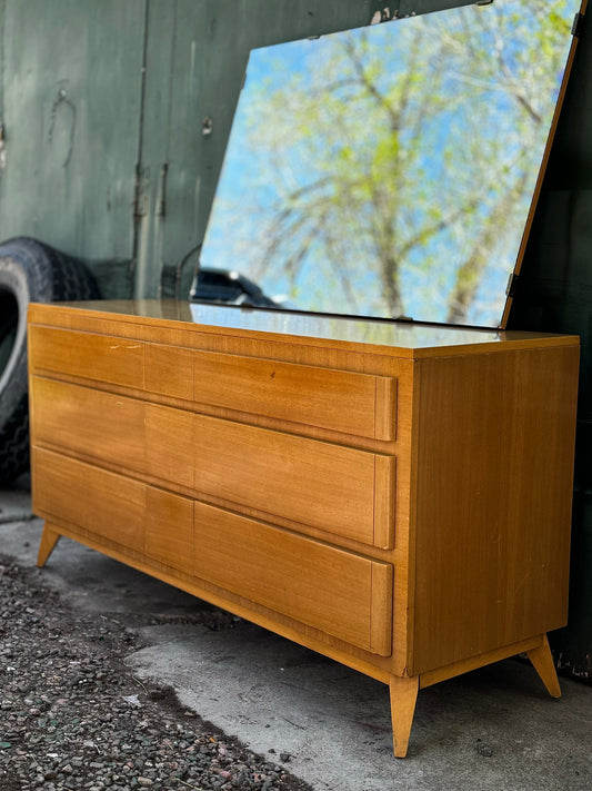 Solid blonde mahogany midcentury Rway dresser, 1960s