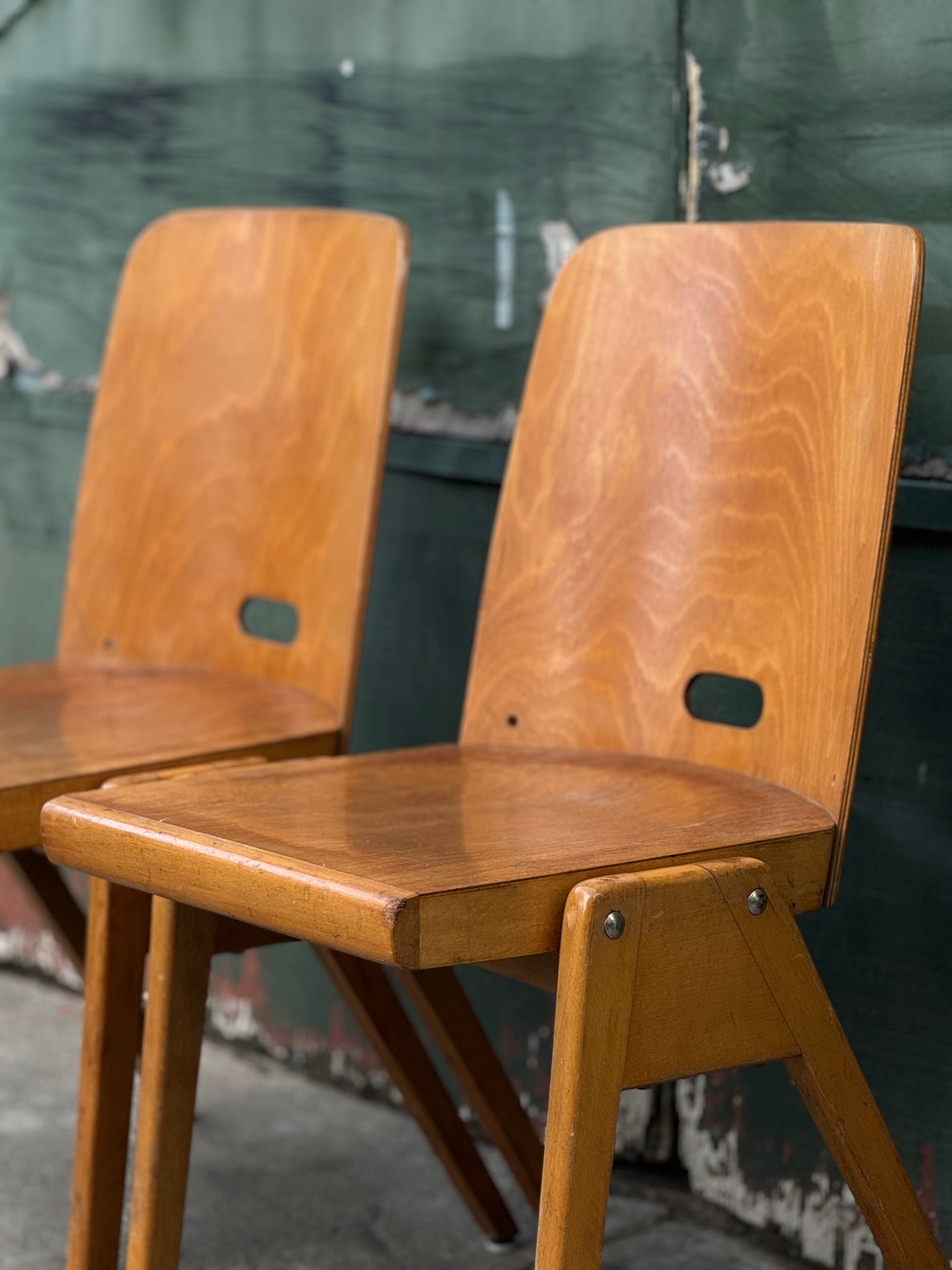 1950s German stacking bentwood chair by Pagholtz for Thonet