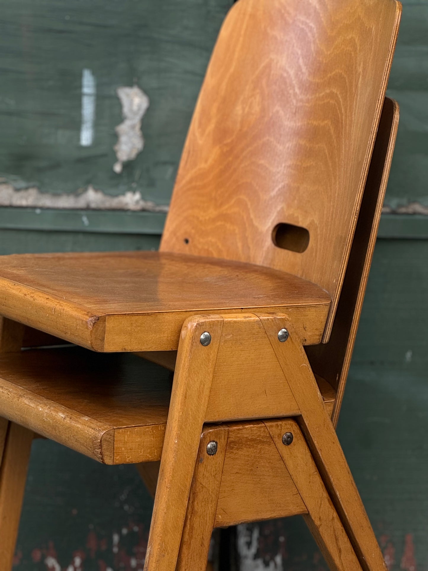 1950s German stacking bentwood chair by Pagholtz for Thonet