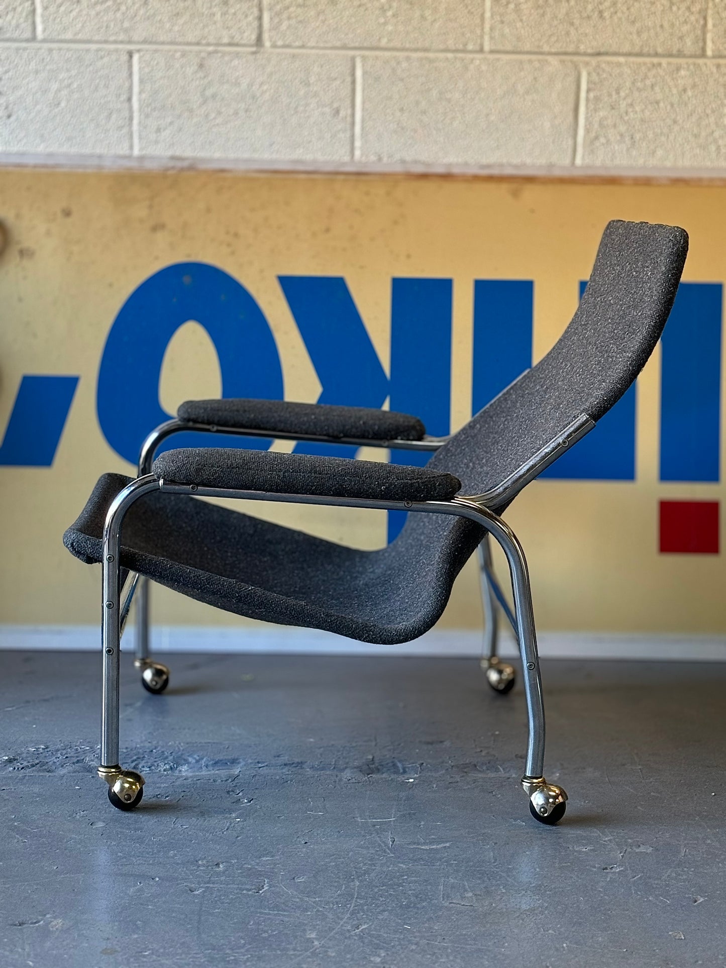 1979 Noboru Nakamura IKEA "Bore" lounge chair and ottoman