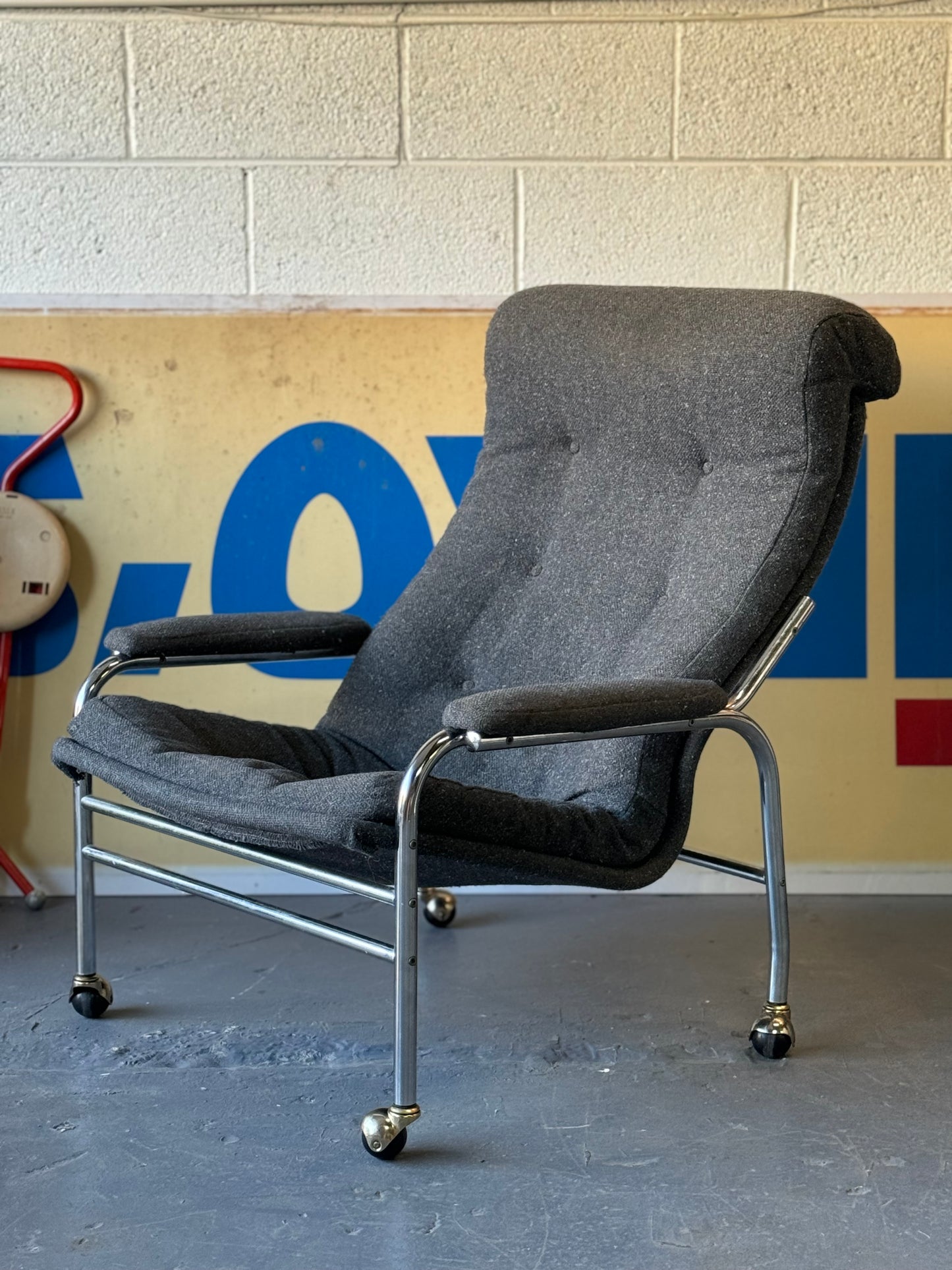 1979 Noboru Nakamura IKEA "Bore" lounge chair and ottoman