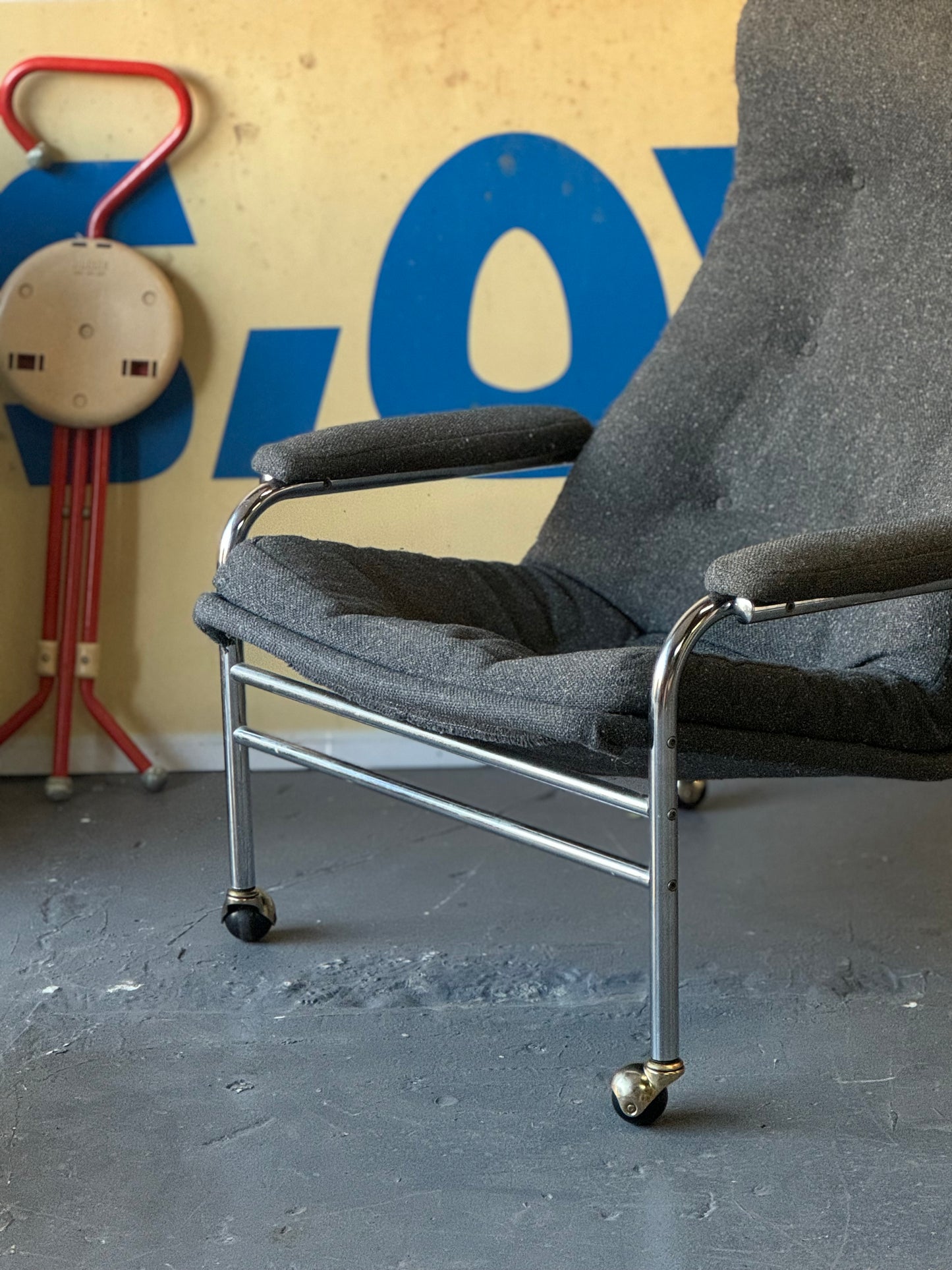 1979 Noboru Nakamura IKEA "Bore" lounge chair and ottoman