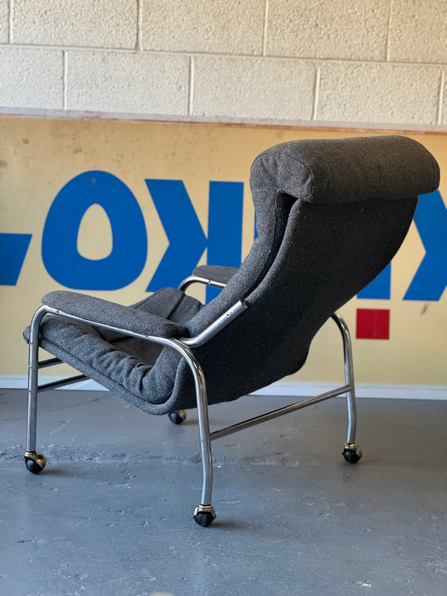 1979 Noboru Nakamura IKEA "Bore" lounge chair and ottoman