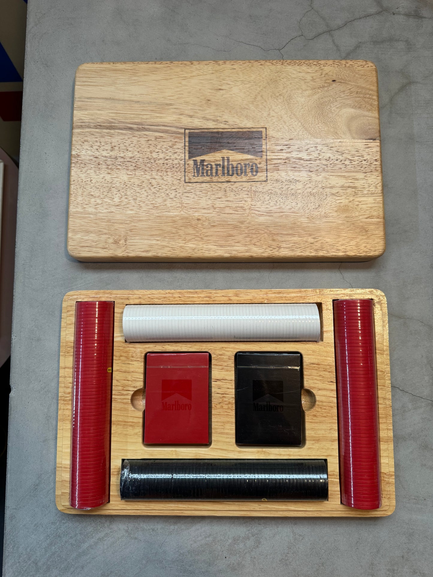 Vintage dead stock Marlboro poker chip set